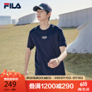 FILA 斐乐官方男士短袖T恤2024夏季运动时尚纯棉圆领针织衫