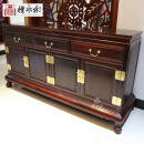 檀永林 红木家具印尼黑酸枝 (学名:阔叶黄檀）实木餐边柜玄关柜储物柜 四门 160*45*80cm