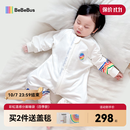 bebebus婴儿睡袋春秋冬儿童恒温分腿连体睡衣宝宝四季通用防踢被双层M码