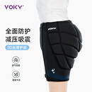 VOKY滑雪护臀男女成人内外穿防摔裤儿童滑冰轮滑护具运动护臀蓝花S