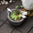 水培花盆水养碗莲睡莲铜钱草无孔石头水仙花盆 0020小鸭花盆（小）