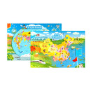 磁力拼图-儿童版中国+世界拼图（8K 套装共2本）