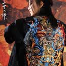 三省六部·钟馗·艺术家联名重工刺绣限量款横须贺双面绣棒球夹克 黑色 L 150斤内
