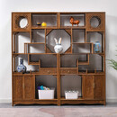 寻古红木家具非洲鸡翅木（学名：非洲崖豆木）博古架实木中式客厅隔断柜多宝阁茶架置物 长230*宽32*高230cm