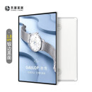 昌迎超薄海报框圆角画框架铝合金分众磁吸展示相框定做挂墙电梯广告框 KT板1.0cm银边黑面 （易安装） 600*900mm