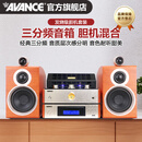 AVANCE丹麦皇冠 ADV160 迷你组合音响音箱发烧电子管双环牛胆机功放蓝牙播放家用客厅 品牌官方店铺 三分频双环牛胆机套装