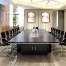 格之木（GEZHIMU） 会议桌长桌椅组合大型板式长条办公桌接待洽谈桌培训桌简约现代 黑浮雕 6.5米会议桌+22张会议椅