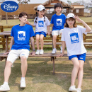 迪士尼（Disney）亲子装时尚t恤新款夏款高端炸街母子母女装一家三口四口短袖上衣 白色T+蓝色短裤 妈妈M