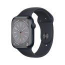 Apple Watch Series 8 智能手表GPS款45毫米午夜色铝金属表壳午夜色运动型表带MNP13CH/A