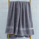 洁丽雅（Grace）新疆棉德国鲁道夫抗菌高档浴巾纯棉加大加厚 灰色单条装