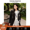 Teenie Weenie【赵露思同款】小熊2023春季新款复古宽松西装外套女 黑色 160/S