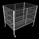 晴海歌促销台折叠展示花车货架篮子带轮移动仓储便携摆摊地推售甩笼 篮子中号白牛筋轮90长*60宽*80高
