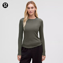 lululemon丨Hold Tight 女士紧身剪裁长袖 T 恤 LW3FTFS 石板棕 S /6