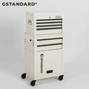 Gstandard 轻奢美式ins风工业风咖啡厅画室收纳推车置物架收纳柜226Z雪峰白