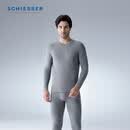 舒雅（Schiesser）男士圆领阿米诺AIR系列氨基酸含羊毛长袖长裤保暖套装E5/24089W 灰色 2XL 【90-100公斤】