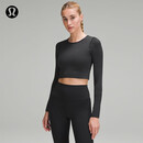 lululemon丨Ebb to Street 女士运动长袖 T 恤 LW3DZNS 黑色 XXS /2