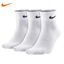耐克（NIKE）男袜三双装 中筒 休闲袜 运动袜 篮球袜 白袜 SX7677-100-L