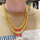 碧霓黄金项链男 足金999.9骑士项链霸气金条链子经典金男素金项链 82.22克 长：62cm 宽：7mm