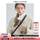 VEGA CHANG飞机扣棉衣女2024冬新款方领拼接菱格棉服外套ins潮 奶油米-预售20天 S