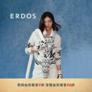 ERDOS 24冬季新品翻领提花节日氛围费尔岛减龄复古宽松女开衫羊绒衫 白 165/84A/M