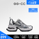GG-CC【明星同款】银色真皮厚底老爹鞋女新款脏脏鞋运动鞋 G23X4317 银色 37