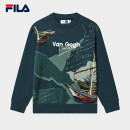 FILA 斐乐官方男子编织衫梵高联名2023春季新款时尚宽松休闲上衣 满印二-ZB 185/104A/XXL