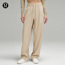 lululemon丨Woven Wide-Leg 女士休闲中腰阔腿长裤 LW5GQJA 浅驼色 M