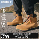 添柏岚（Timberland）踢不烂男鞋大黄靴马丁靴户外休闲防水皮革|6717B 6717BW/小麦色 41.5