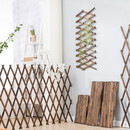 恰好时光碳化防腐木栅栏伸缩木篱笆围栏爬藤架花架花园碳化150加厚(0.9cm)