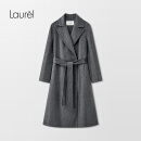 Laurèl【山羊绒】24冬新款山羊绒系带大衣女LWD334D07000 暗夜灰 155/80A