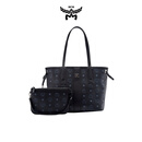 【95成新】MCM 女士小号双面手提斜挎包购物袋七夕礼物 MWPDSLR02BK001  