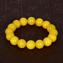 名珀世家蜜蜡手串男女老蜜蜡单圈圆珠鸡油黄手链琥珀蜜蜡圣诞礼物13mm