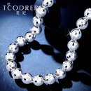 若妃铂金项链男pt950白金男链镭射圆珠金链子超闪男士白金项链锁骨链 铂金950: 62厘米31.02g(5.8mm)