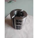 表面发黑 钢联轴器 夹壳式 硬连接劈开联轴器 加长固定环 外径40孔20长度65没键槽