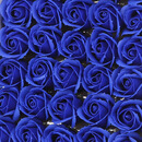 妇女节生日礼物三层仿真玫瑰花 肥皂花束礼盒 花店材料香皂花头 宝蓝色 50朵一盒