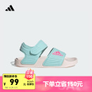 adidas ADILETTE SANDAL魔术贴休闲凉鞋女小童阿迪达斯官方轻运动 浅蓝/亮粉/奇迹石英色 30.5码