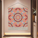 歌尚北欧复古民族风床头挂毯波西米亚客栈大尺寸挂布玄关壁毯民宿装饰 G200-曼陀罗D-18 宽140cm-高140cm 配安装包