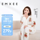 嫚熙（EMXEE）唐艺昕吉娜同款孕妇睡衣秋冬产后加厚月子服半边绒哺乳孕期家居服