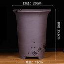 宜兴大口径兰君子兰室内花卉盆阳台透气陶瓷简 灰色_兰花盆大号