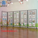 速橡优折叠网格展示架画展绘画书法作品展示架铁艺网格挂架可移动铁网架 黑单片1米宽*2米高【六片连接】