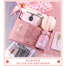 蒂尔堡高端礼物男生送女生生日礼物冬季保暖羊毛羊绒围巾帽子手套三件套 轻奢礼物 高档礼盒装】暖心款粉-F