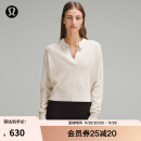 lululemon丨Collared 女士羊毛混纺带领毛衣 LW3HJNS 杂色骨白 S