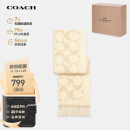 蔻驰（COACH）【品牌直供】女士经典LOGO印花C纹流苏围巾拼色CU807CHK