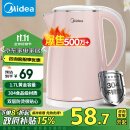 美的（Midea）电水壶烧水壶 电热水壶304不锈钢1.7L容量暖水壶 净甜家用大容量开水壶智能自动断电MK-HJ1705