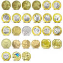 中鼎典藏 2011年-2021年纪念币大全套 27枚 透明小圆盒装