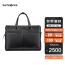 Samsonite/新秀丽公文包男士大容量商务手提包头笔记本电脑包 NP8 黑色