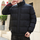 梦特娇（MONTAGUT）2024新款秋冬季男士棉衣休闲棉服男加厚服棉袄面包服立领外套上衣 黑色 L