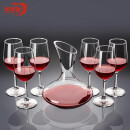 青苹果 红酒杯水晶玻璃杯高脚杯葡萄酒杯套装7件套家用红酒杯*6 醒酒器*1 EJ5736Q7/L7