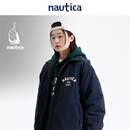 nautica white sail白帆×JAPAN系列 日系中性经典廓形复古教练员厚外套夹克JPJW4403 藏青色41C L