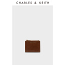 CHARLES&KEITH早春新品CK6-10680907包包女包多卡位短款钱包 Chocolate巧克力色 XXS
